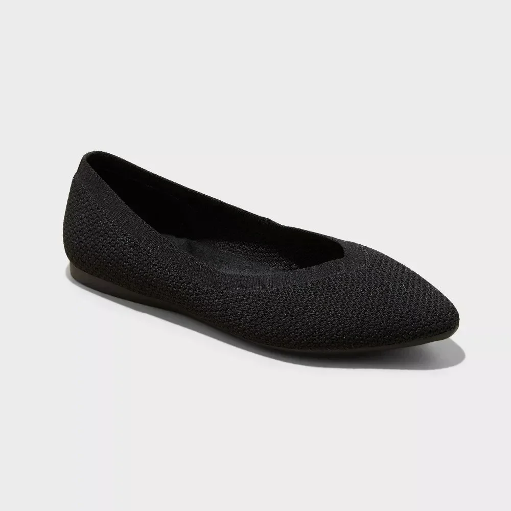 Women's Claire Knit Black‎  Flats by A New Day Size 6.5 New With Tags